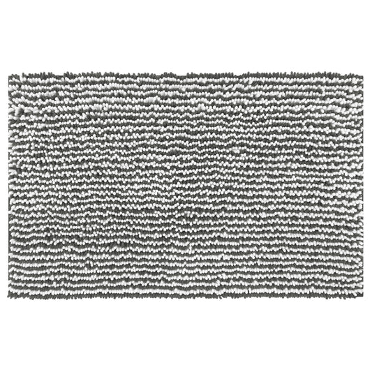 Chenille Striped Bathroom Rugs, Extra Thick and Absorbent Non-Slip Soft Plush Shaggy Bath Mats
