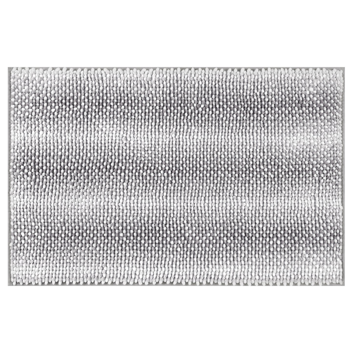 Chenille Bathroom Rug, Soft and Absorbent Non-Slip Striped Rug Luxury Plush Shaggy Bath Mats