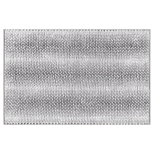 Chenille Bathroom Rug, Soft and Absorbent Non-Slip Striped Rug Luxury Plush Shaggy Bath Mats