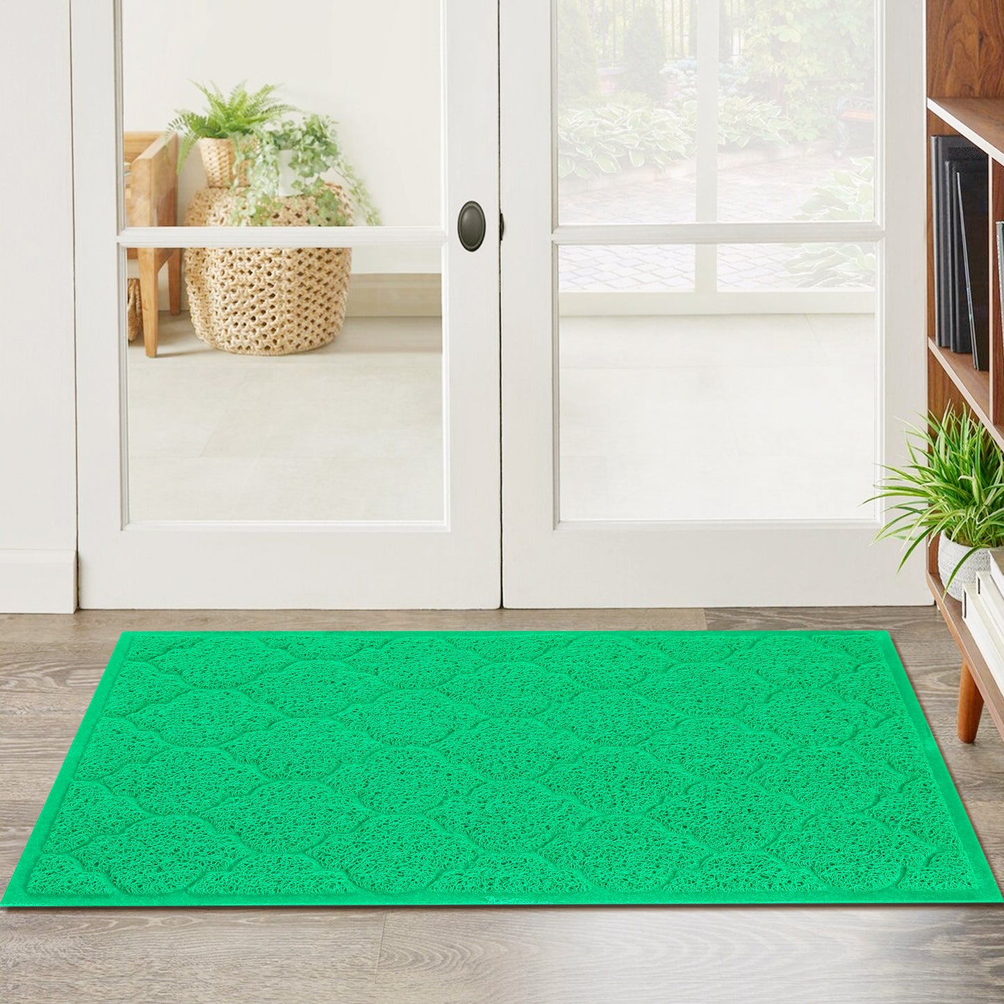 Front Door Mat Entryway Low Profile Design Floor Mat Solid Color Durable Dust Mats