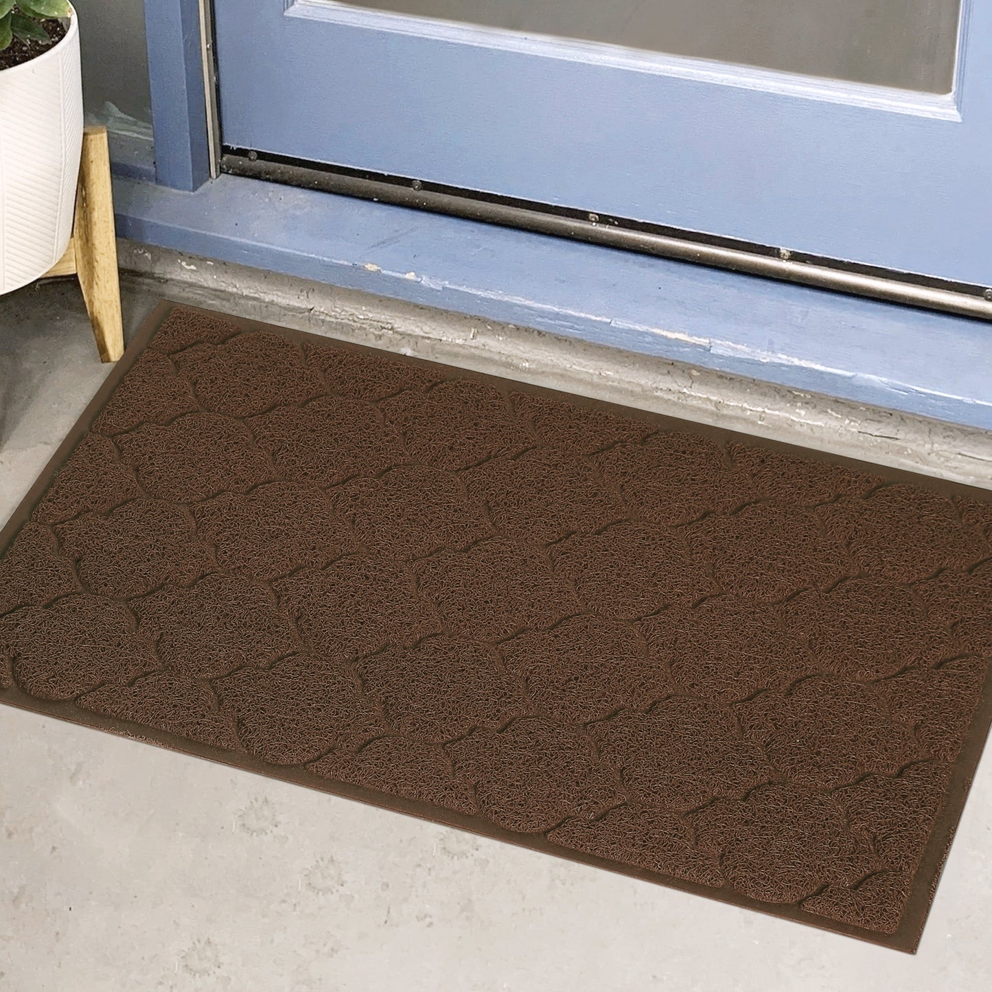 Front Door Mat Entryway Low Profile Design Floor Mat Solid Color Durable Dust Mats