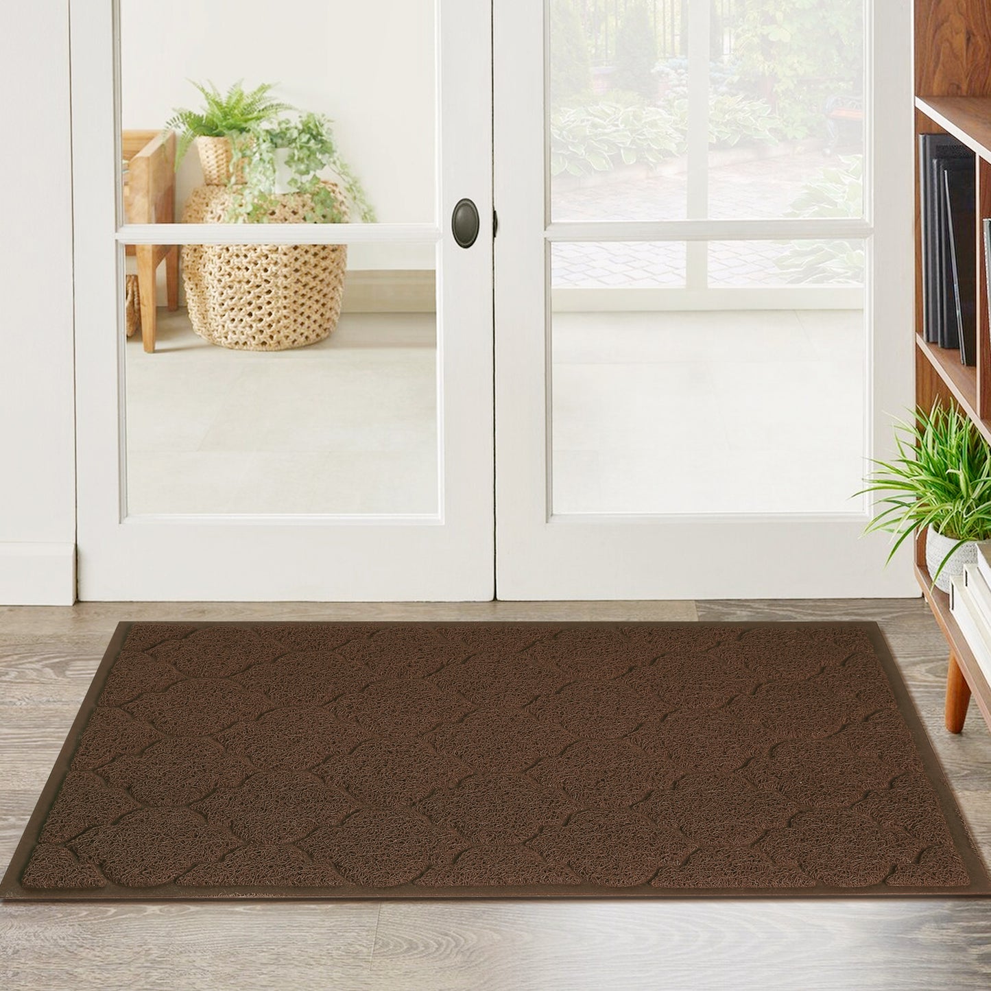 Front Door Mat Entryway Low Profile Design Floor Mat Solid Color Durable Dust Mats