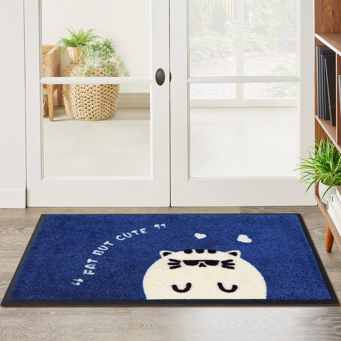 Front Door Mat Outside Entrance, Natural Rubber Mat, Cute Cartoon Pattern Door Mats