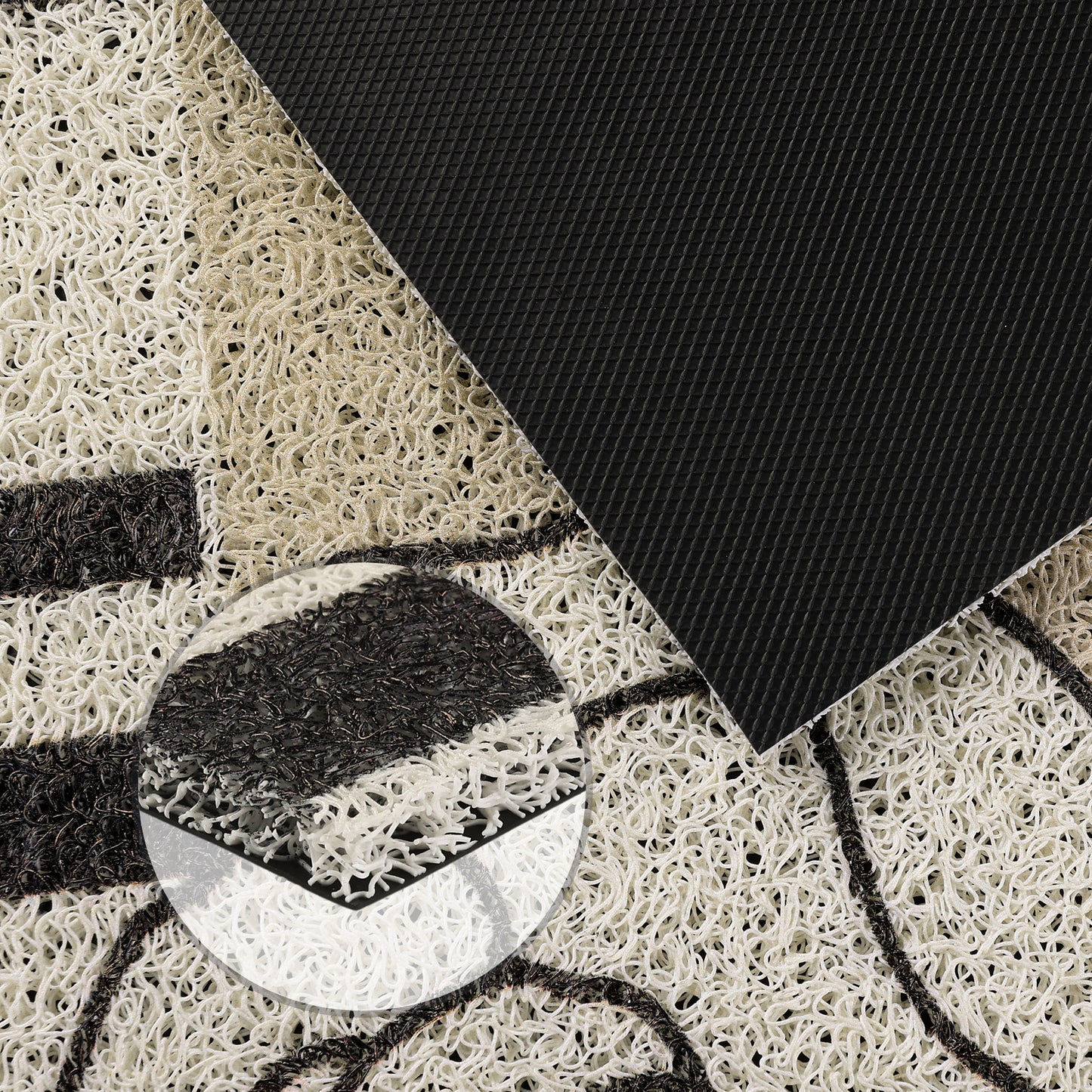 Geometric Modern Outdoor Door Mat, Entry Mat Resist Dirt Non-Slip Washable Thin Door Mats