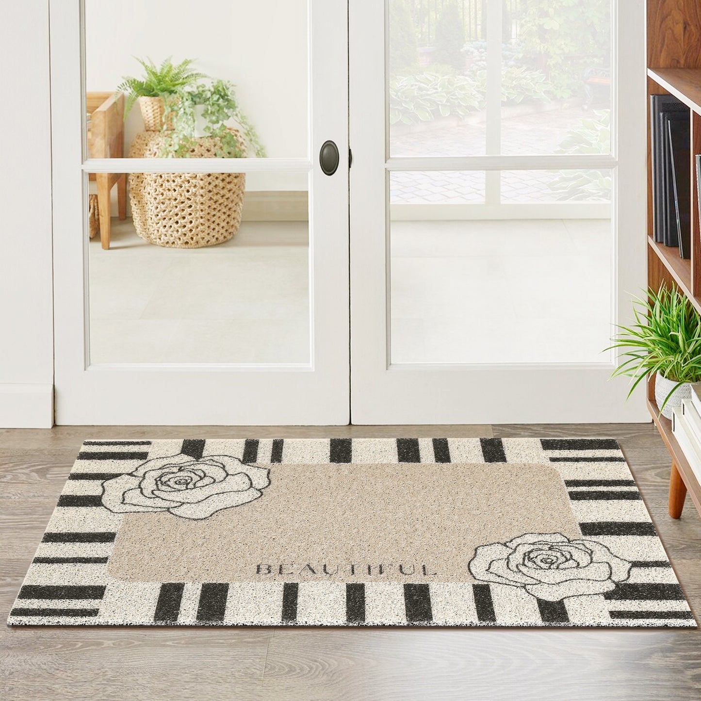 Geometric Modern Outdoor Door Mat, Entry Mat Resist Dirt Non-Slip Washable Thin Door Mats