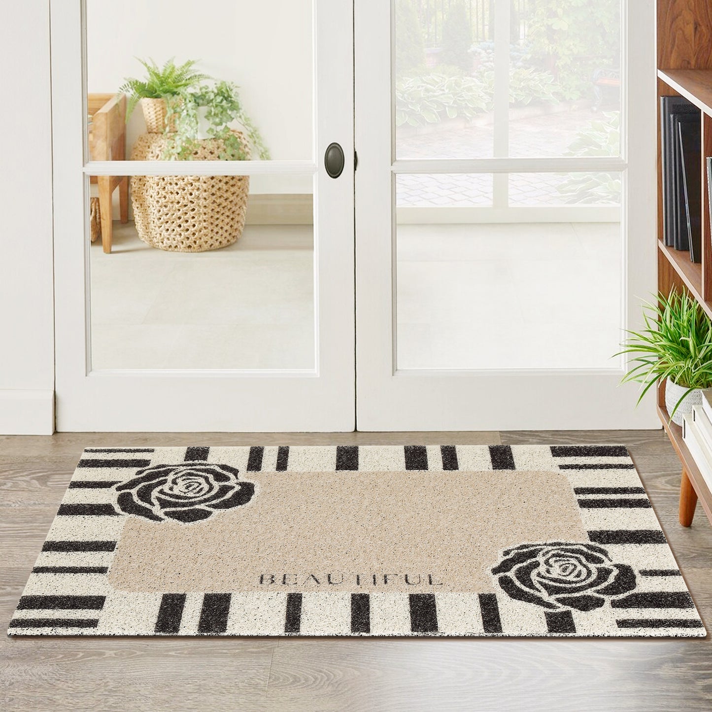 Geometric Modern Outdoor Door Mat, Entry Mat Resist Dirt Non-Slip Washable Thin Door Mats