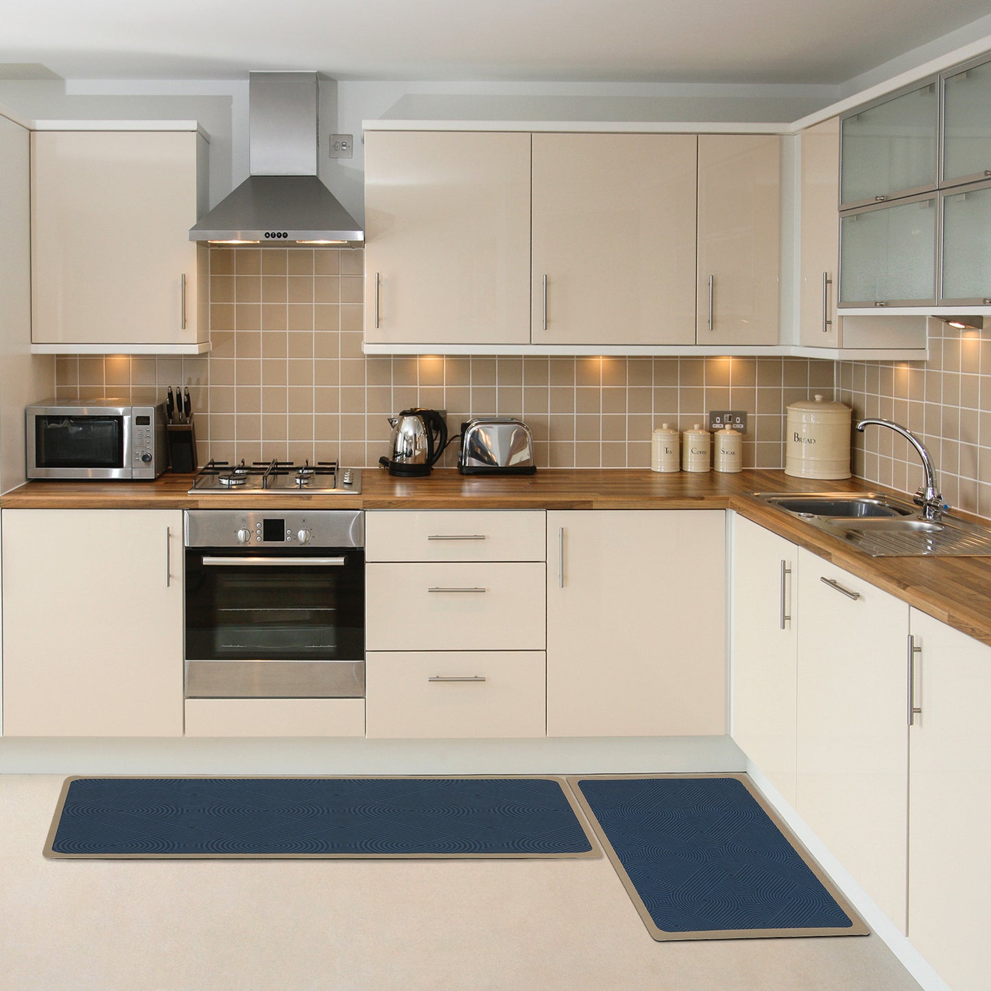 Kitchen Mats for Floor Machine Washable, Kitchen Rugs 1 Piece with Non Slip Backing