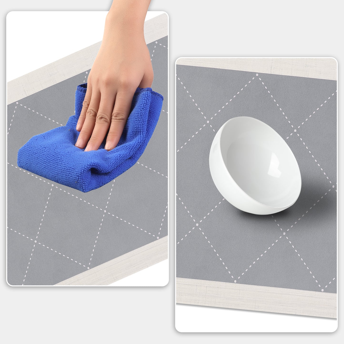Geometry Kitchen Rug, Cushioned Anti-Fatigue Kitchen Floor Mats, Non Slip Waterproof Comfort Carpet
