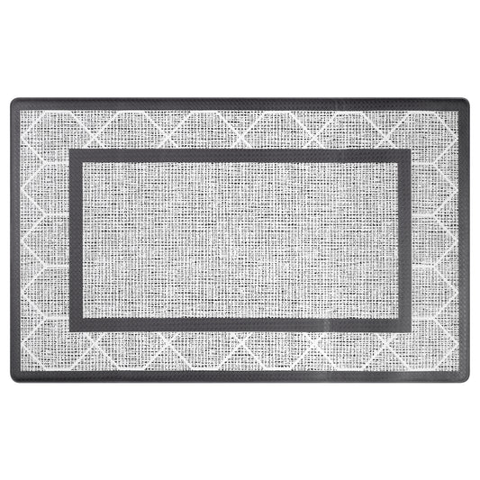 Geometry PVC Kitchen Mats, Waterproof Non-slip Washable and Oil Resistant Leather Kitchen Floor Mats