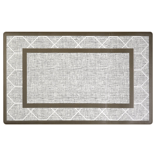 Geometry PVC Kitchen Mats, Waterproof Non-slip Washable and Oil Resistant Leather Kitchen Floor Mats