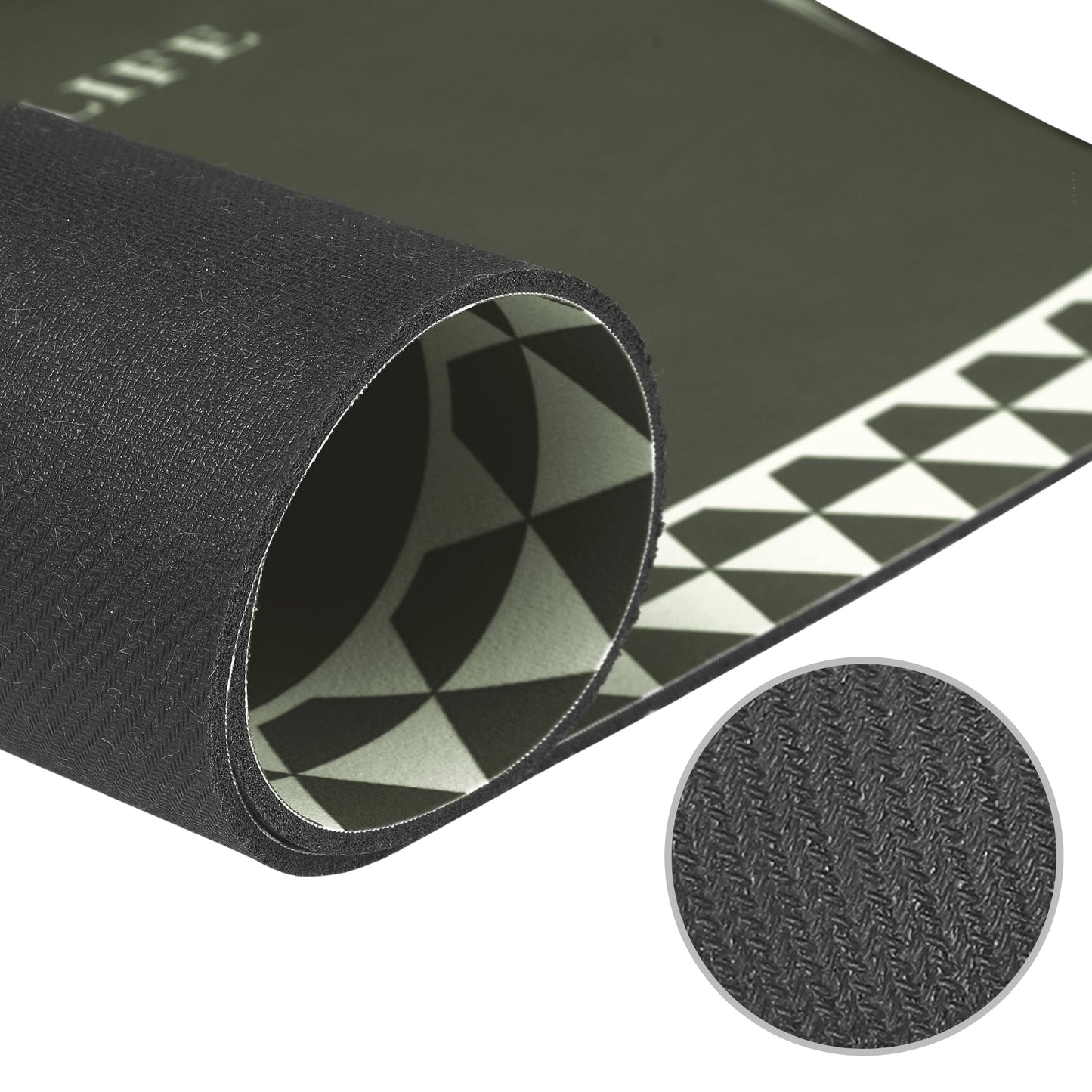 Abstract Geometric Pattern Kitchen Rug, Waterproof Non-Slip Soft Comfort Standing Kitchen Mats