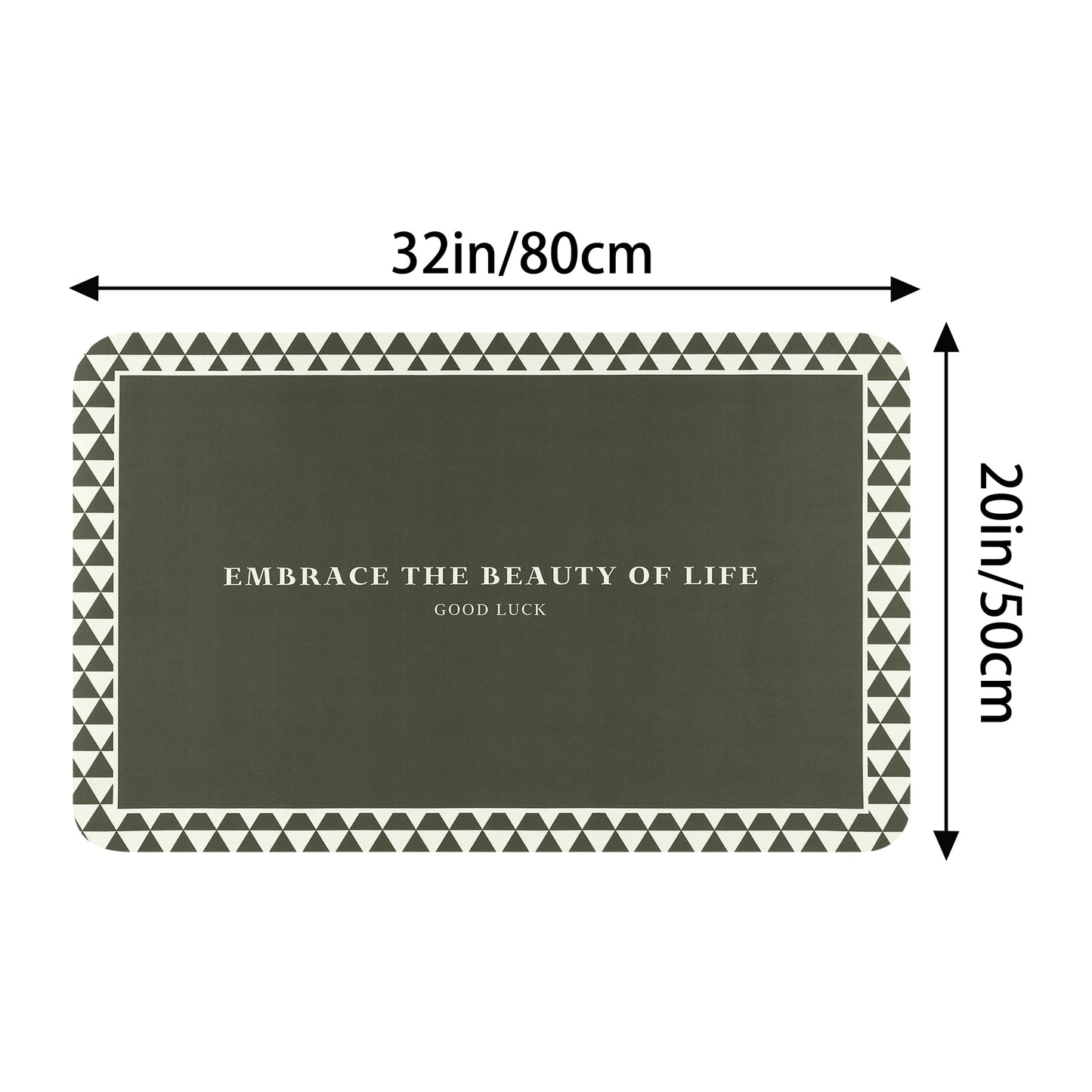 Abstract Geometric Pattern Kitchen Rug, Waterproof Non-Slip Soft Comfort Standing Kitchen Mats