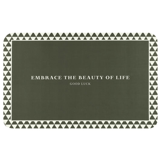 Abstract Geometric Pattern Kitchen Rug, Waterproof Non-Slip Soft Comfort Standing Kitchen Mats