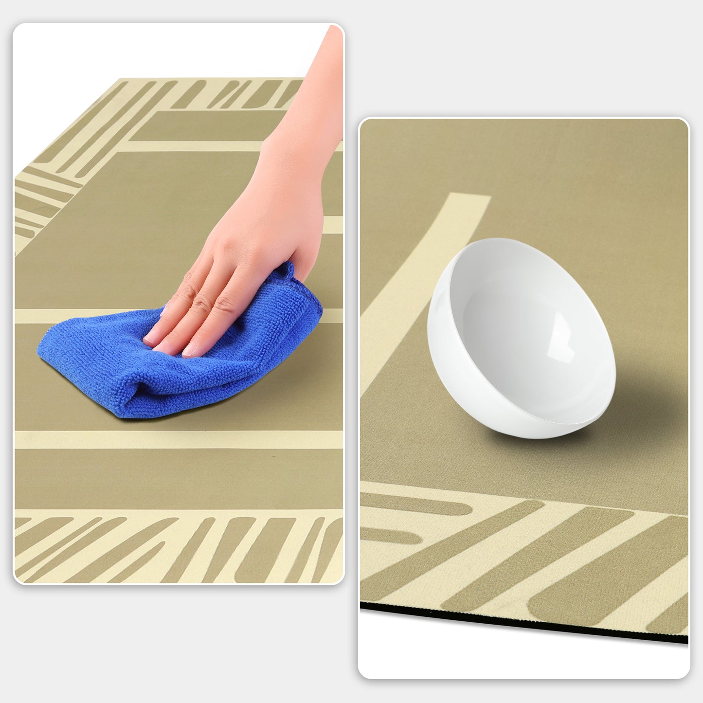 Abstract Geometric Pattern Kitchen Mats, Soft Floor Mats for Bathroom and Living Room