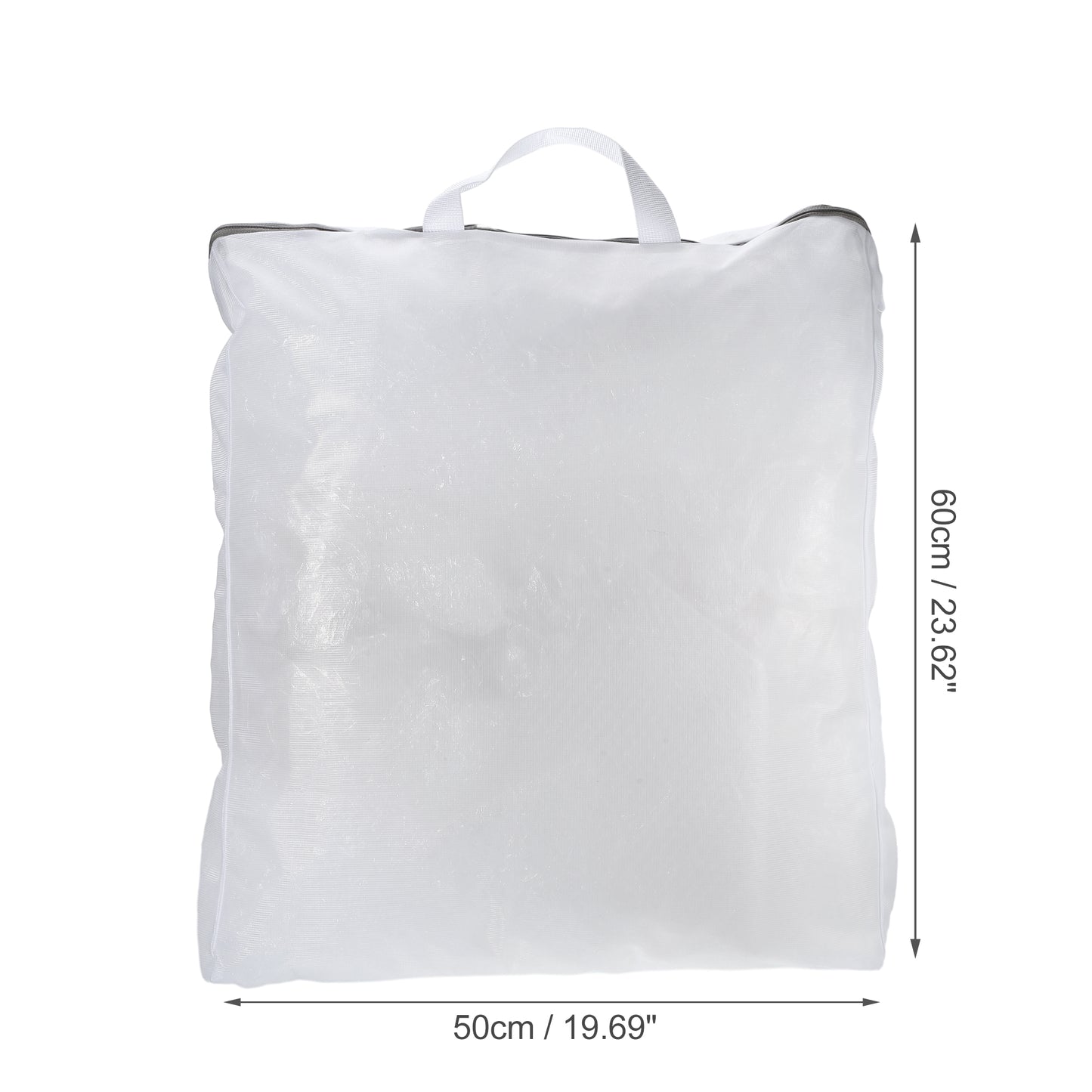 Portable Laundry Bag for Laundry Room 19.69"x3.94"x23.62" White Gray
