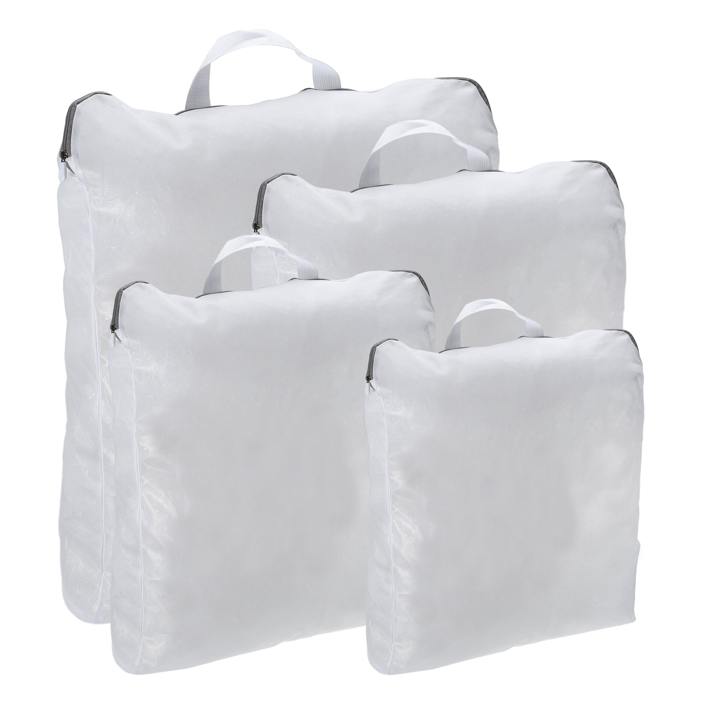 Portable Laundry Bags Laundry Wash Bags 4 Pcs Set White Gray