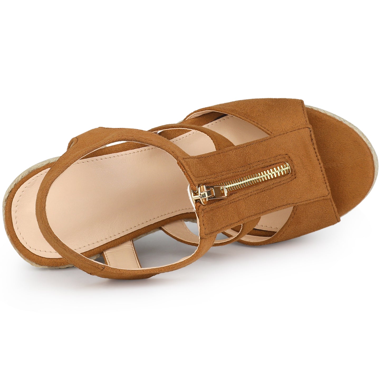 Women's Wedges Zipper Sandals Platform Wedges Heels Sandals