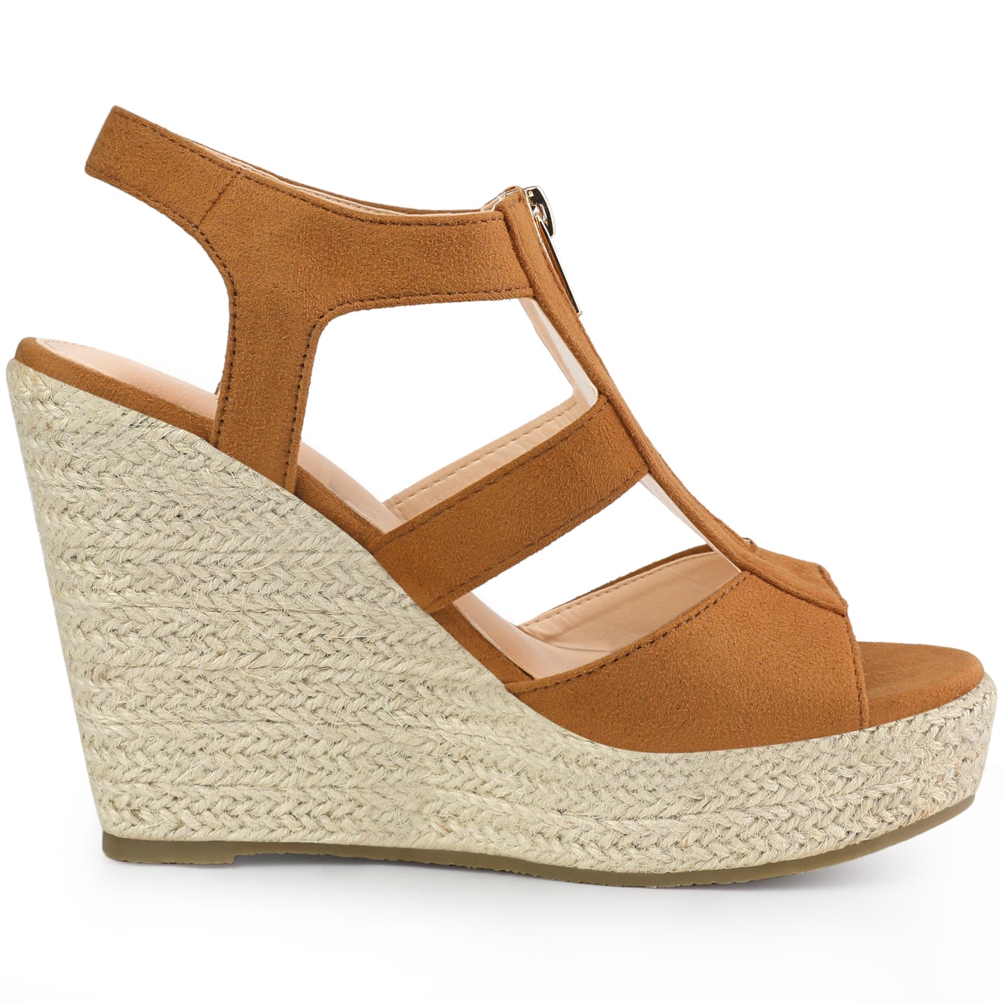 Women's Wedges Zipper Sandals Platform Wedges Heels Sandals