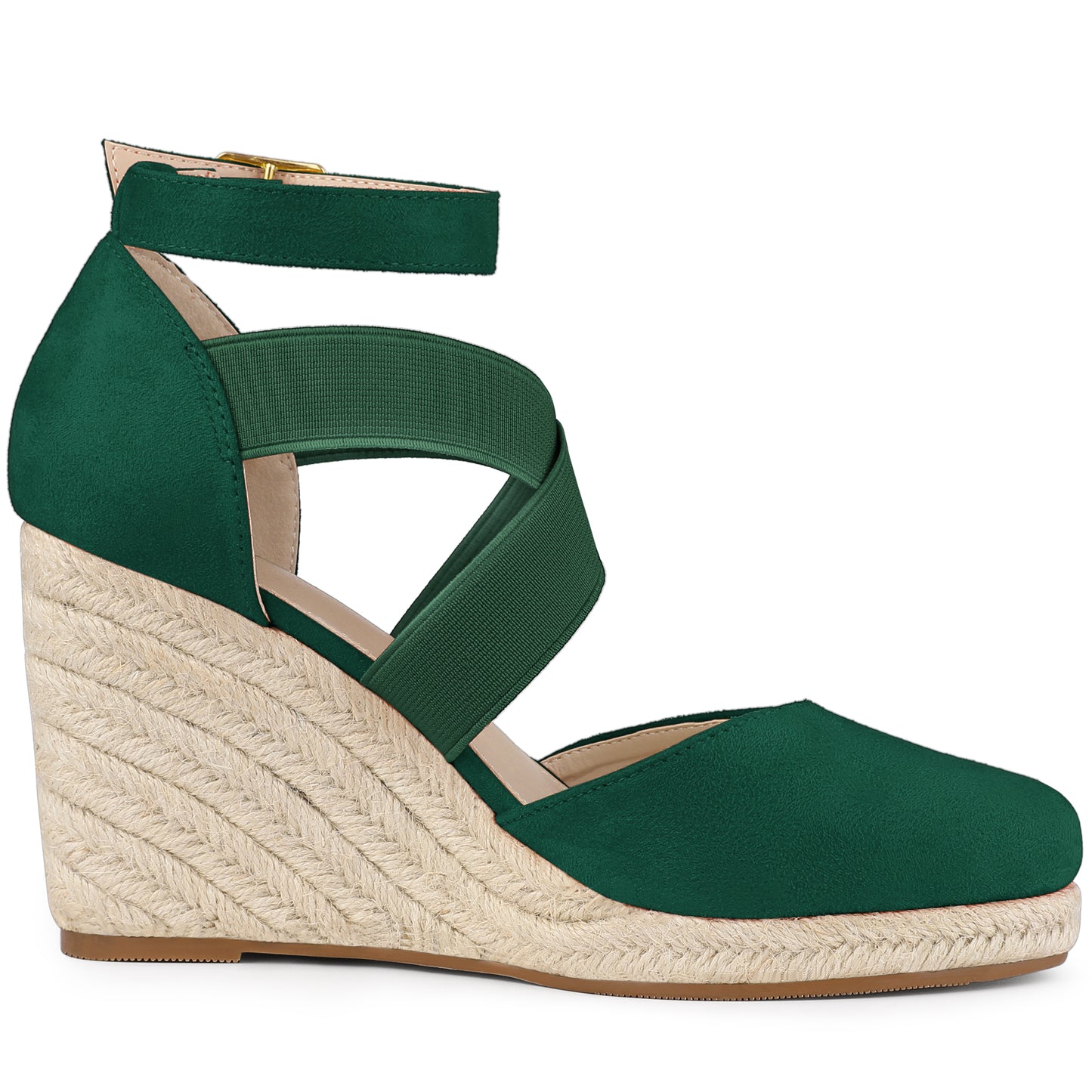 Women's Espadrilles Closed Toe Wedges Heels Sandals