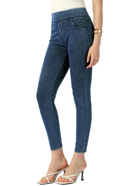 Jeggings elásticos de cintura alta para mujer