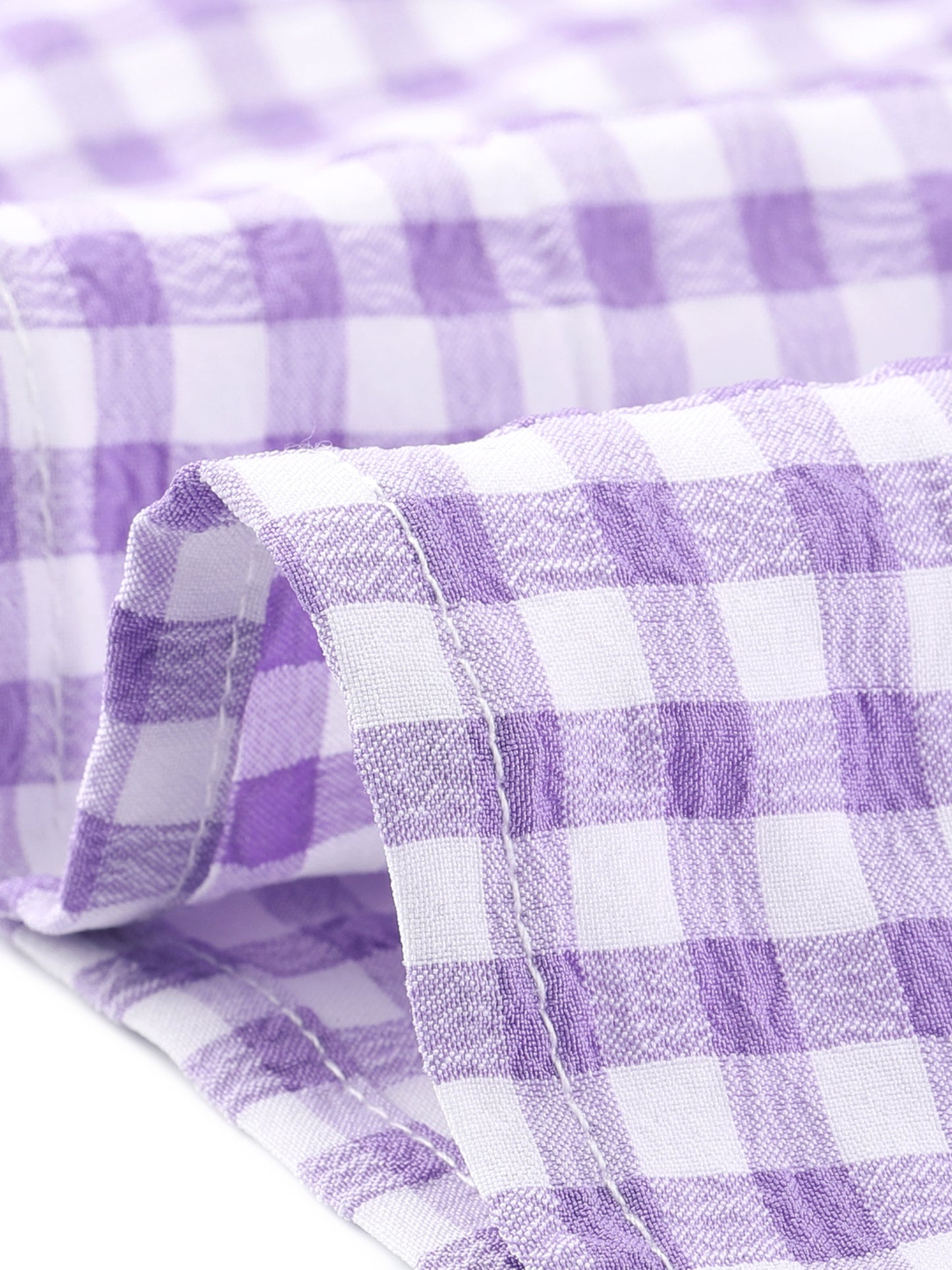 Women's Cap Sleeve Summer Square Neck Gingham Blouse Top