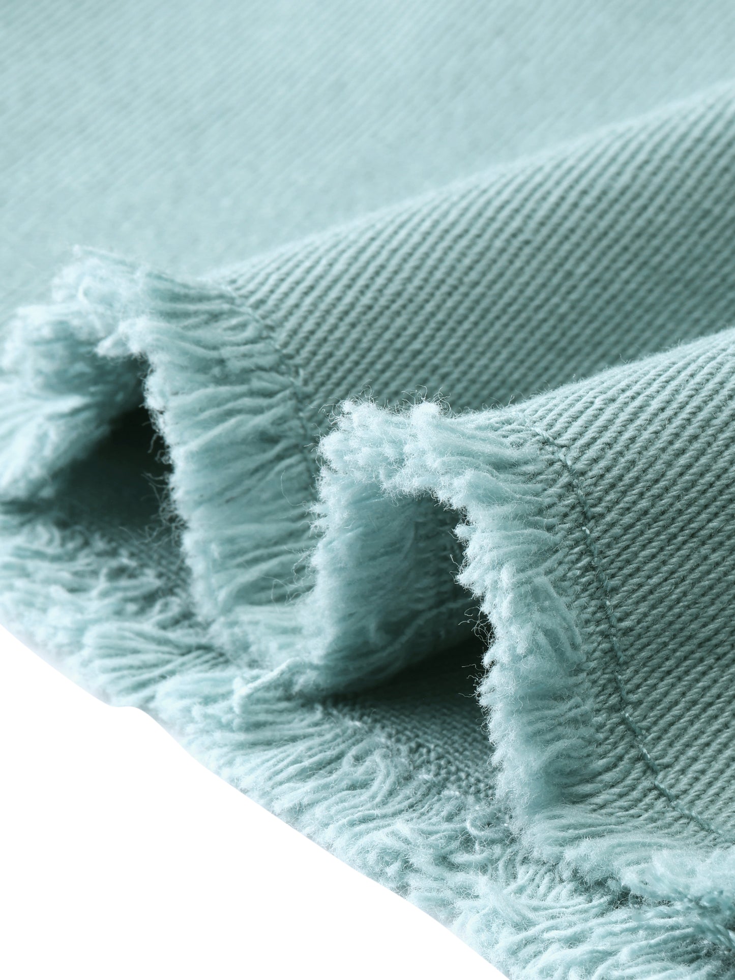 Women's Basic Distressed High Waist Ripped Hem Washed Jeans Denim Skirt