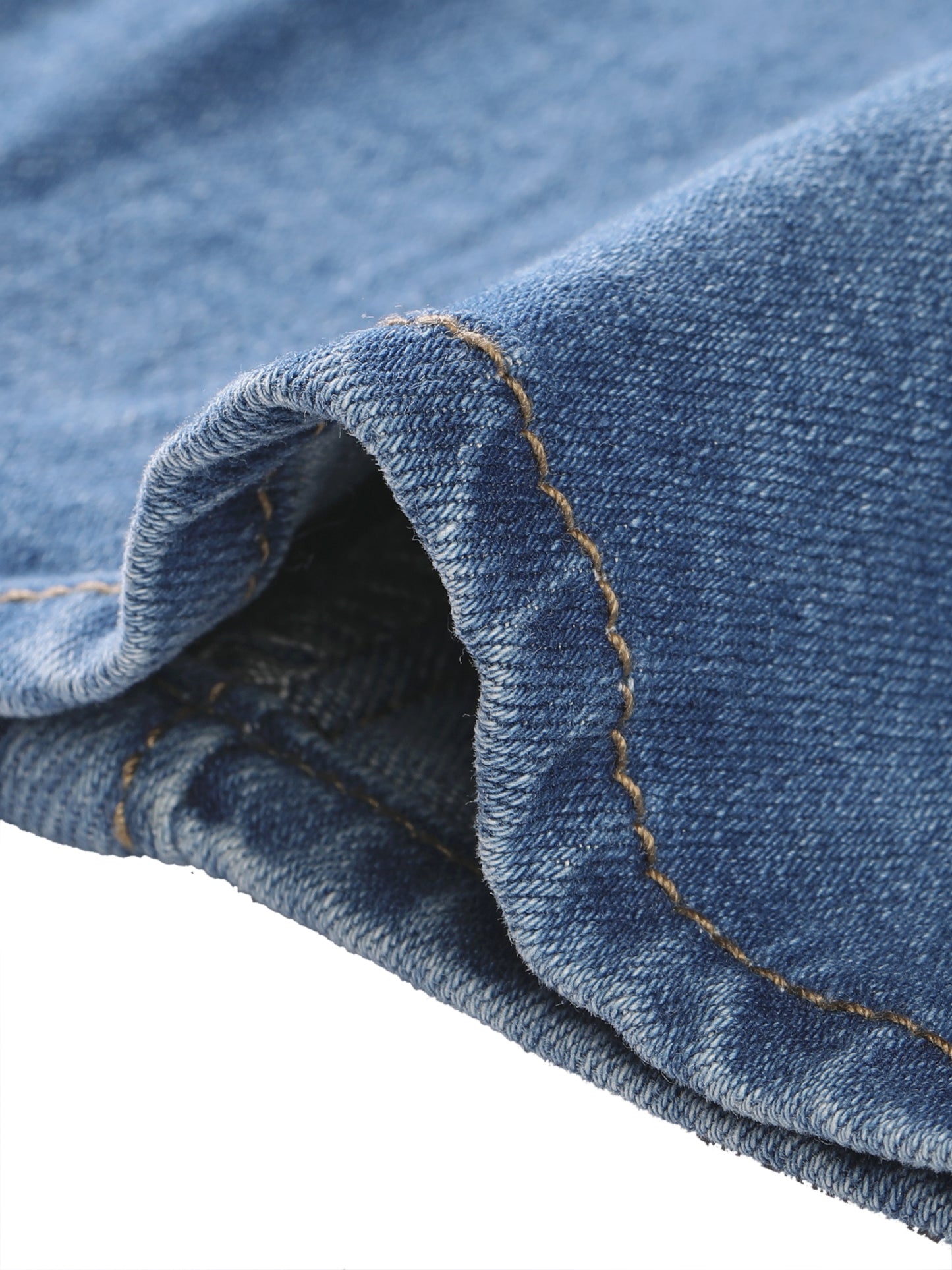 Falda vaquera midi ajustada de cintura alta con volantes y cola de pez para mujer