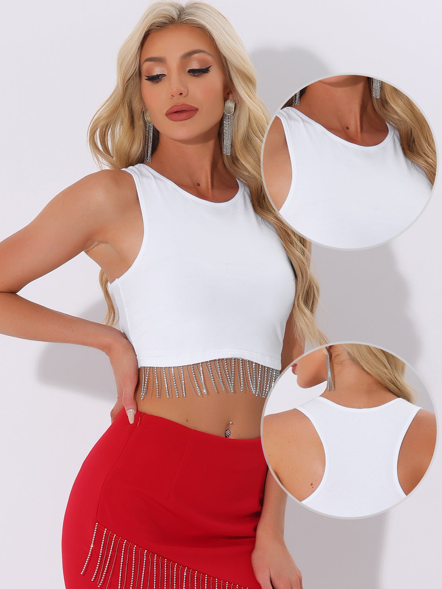 Women's Sleeveless Summer Crop Tank Top