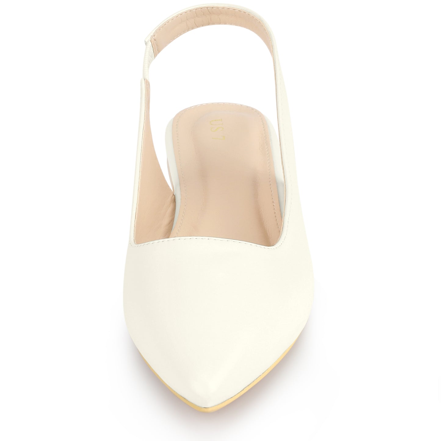 Zapatos de tacón de punta puntiaguda para mujer, zapatos planos con tira trasera