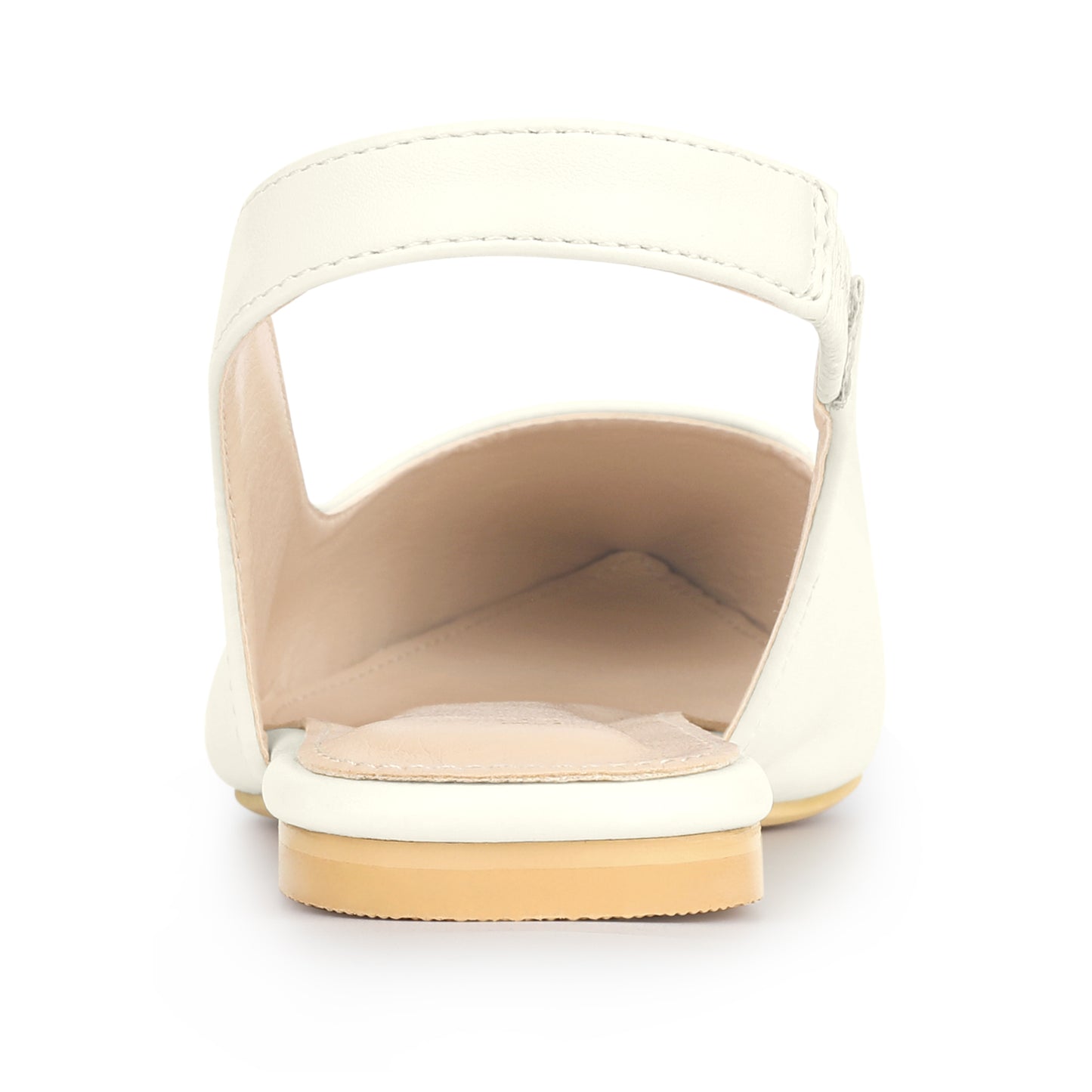 Zapatos de tacón de punta puntiaguda para mujer, zapatos planos con tira trasera