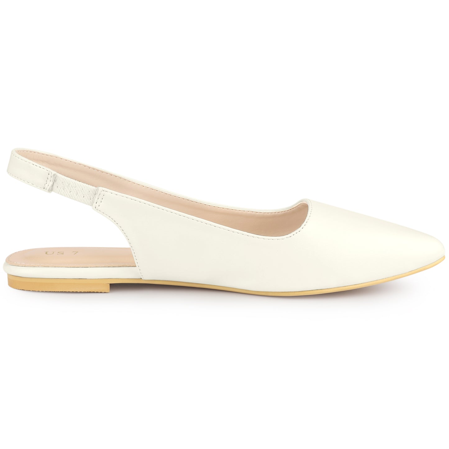 Zapatos de tacón de punta puntiaguda para mujer, zapatos planos con tira trasera