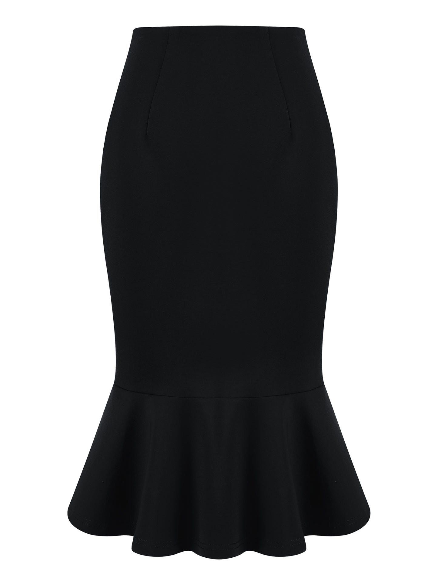 Falda tubo de cola de pez elegante de cintura alta con corte sirena para mujer