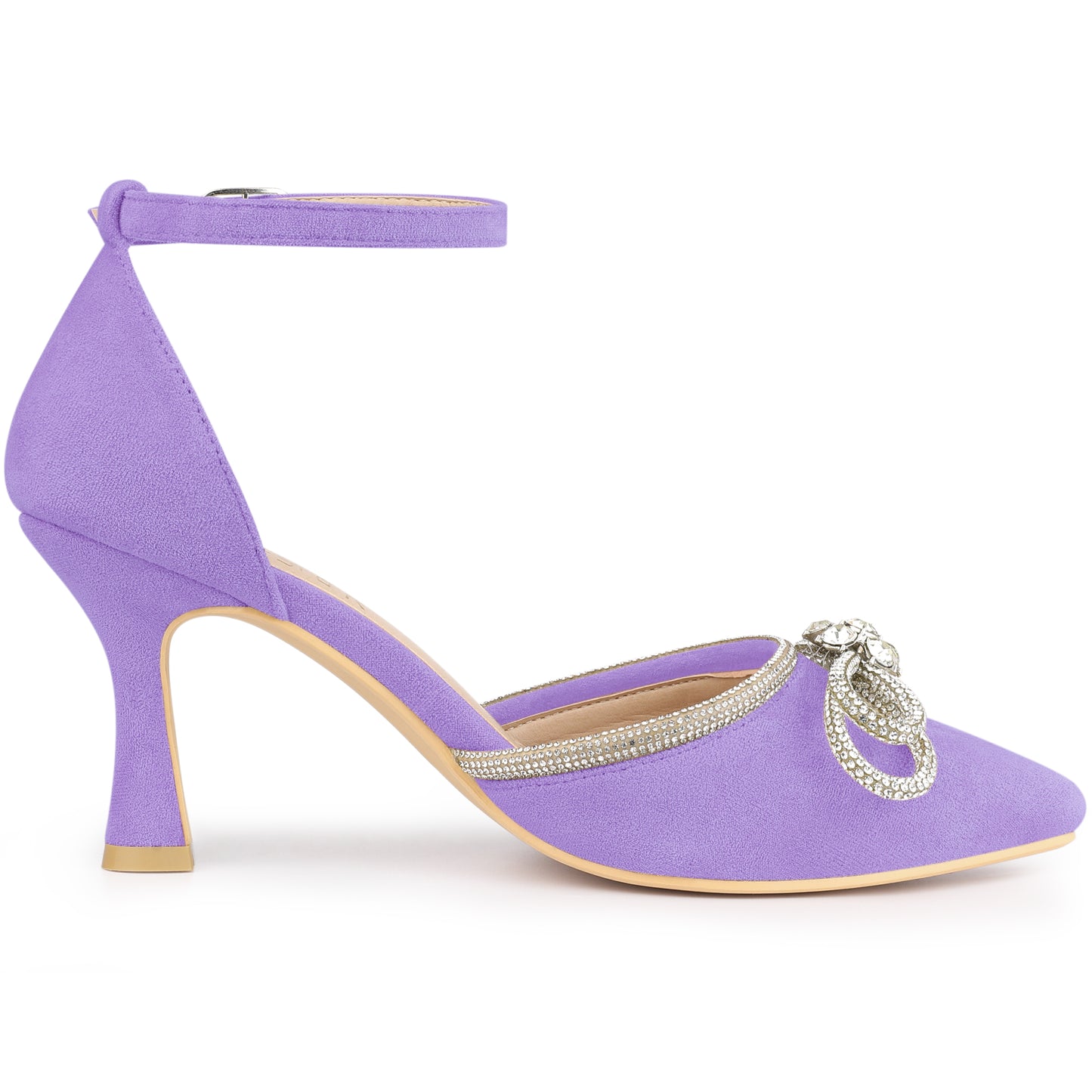 Women's Rhinestones Bow Wedding Shoes Stiletto Heel Sandals Pumps