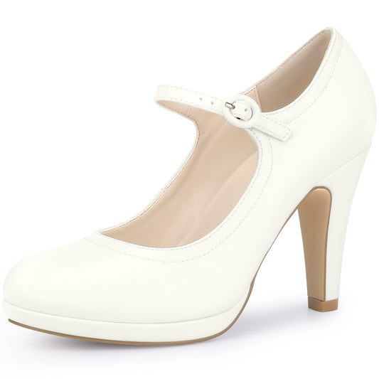 Women's Platform Ankle Strap Chunky Heel Sandals Pumps