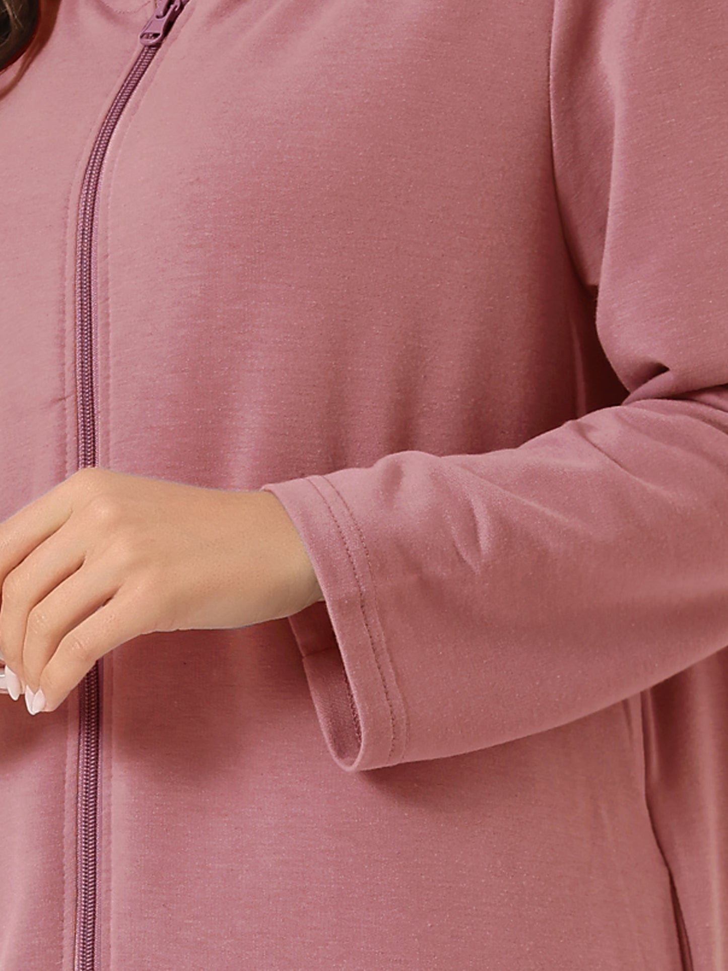 Robe sweat-shirt à capuche pour femme, fermeture éclair, manches longues, avec poches