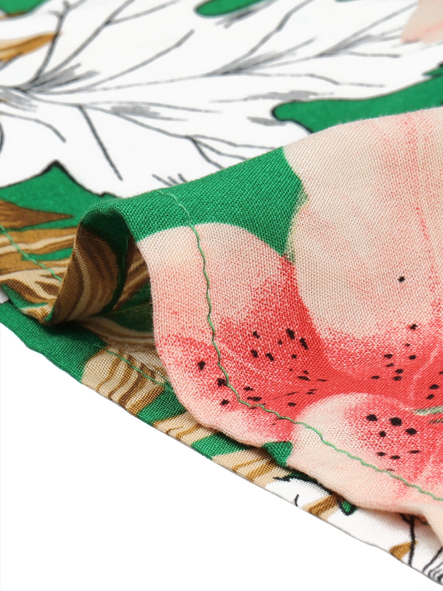 Women's Summer Beach Ruched Split Thigh Tropical Skirt