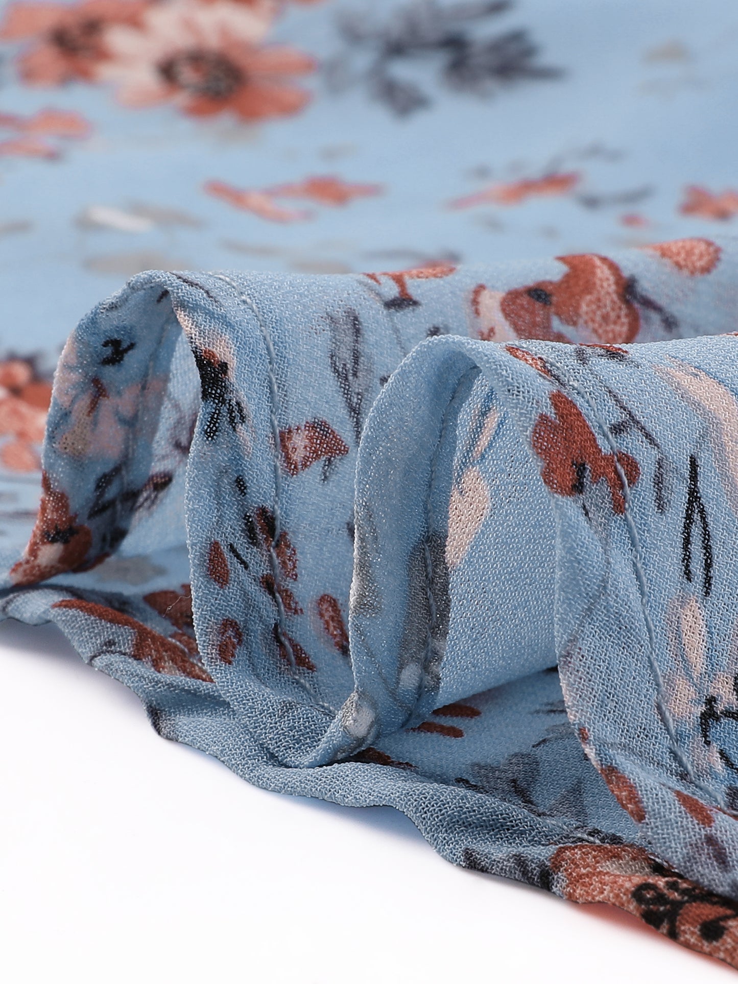 Minifalda skater floral con cintura elástica y dobladillo con volantes en capas para mujer