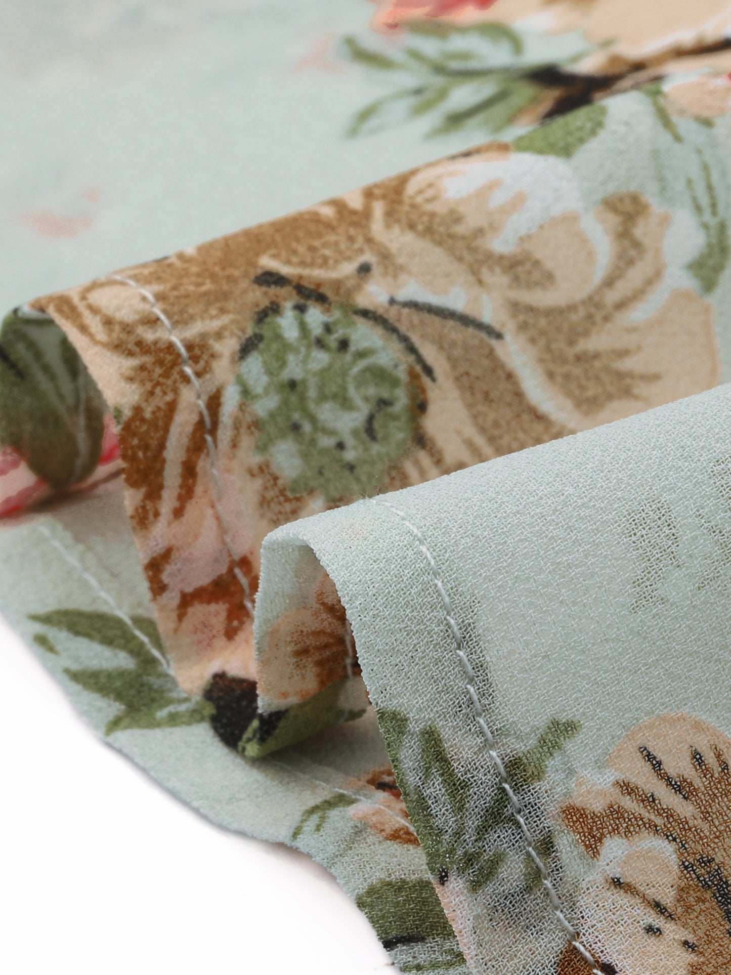 Women's Printed Skirt Summer Chiffon Ruffle Tiered Flowy Midi Skirt