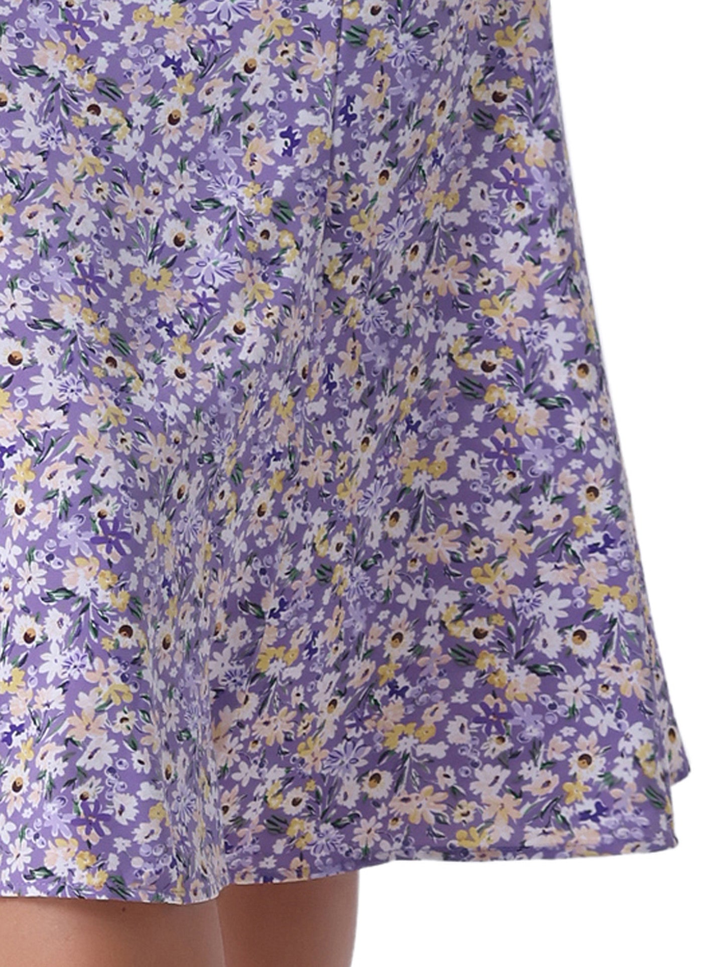 Women's Floral Midi Skirt Peasant Elastic Waist A-Line Ditsy Printed Skirts