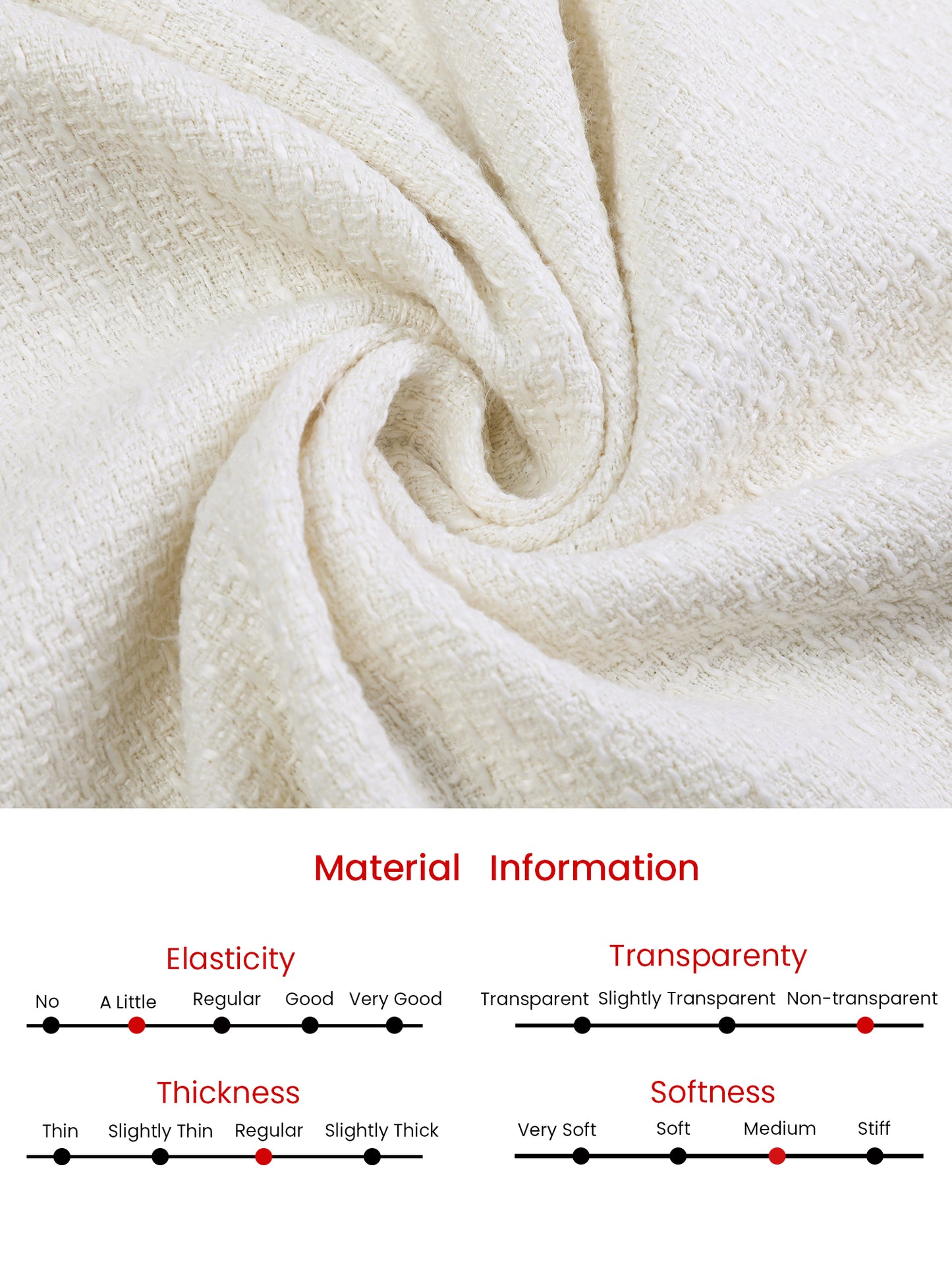 Falda midi de tweed con cintura elástica y corte en A para mujer