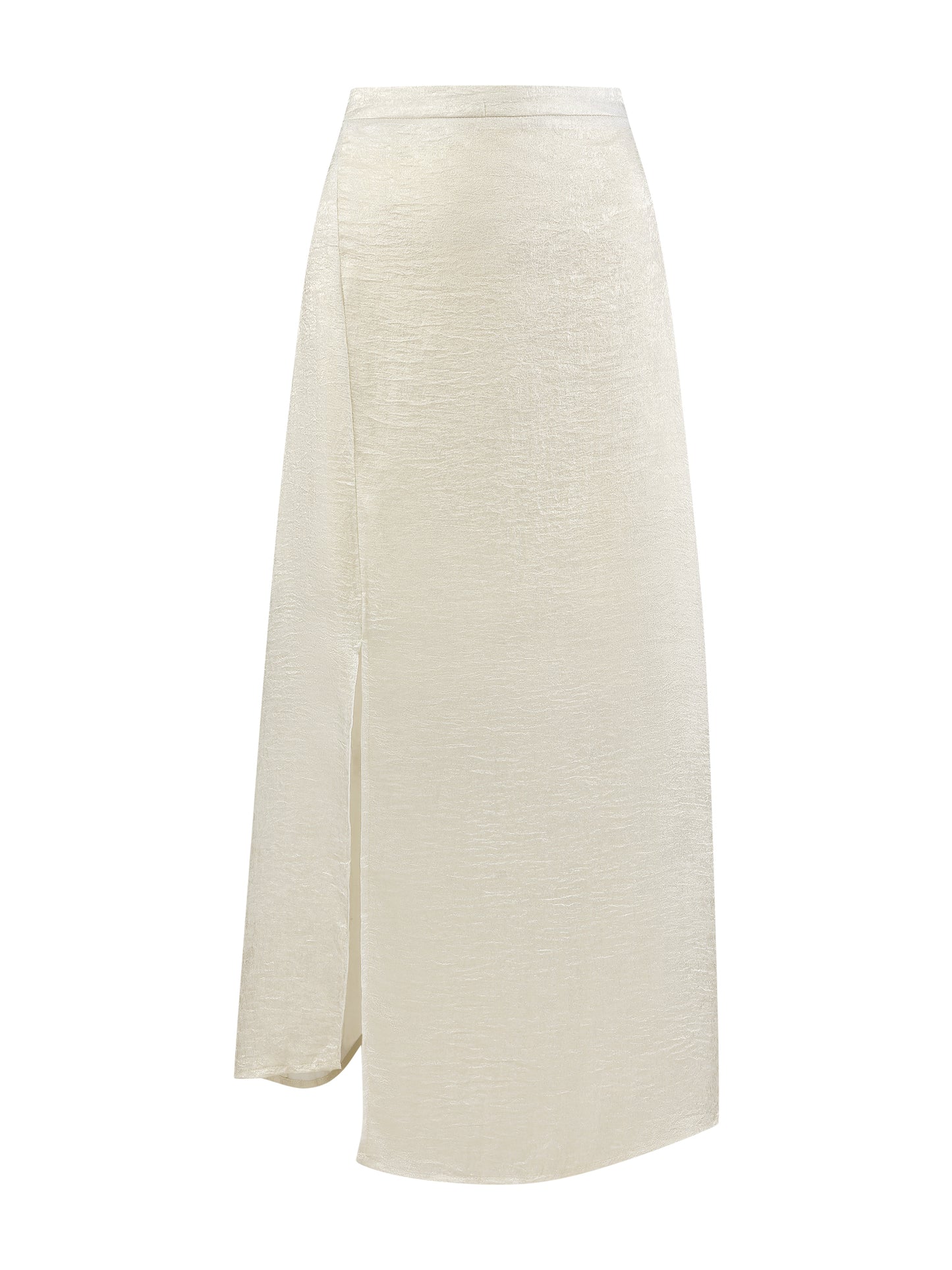 Women's Spilt High Waist Shiny Shimmer Cocktail Midi Skirts