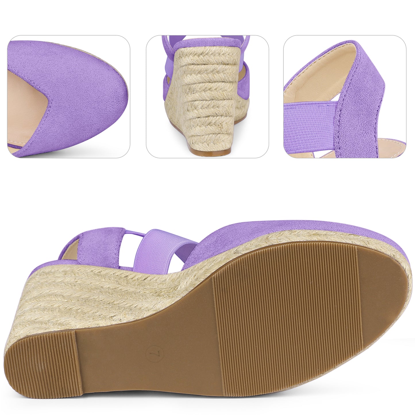 Sandalias de alpargatas con plataforma y punta cerrada para mujer