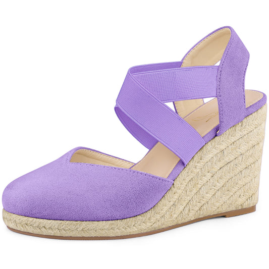 Sandalias de alpargatas con plataforma y punta cerrada para mujer