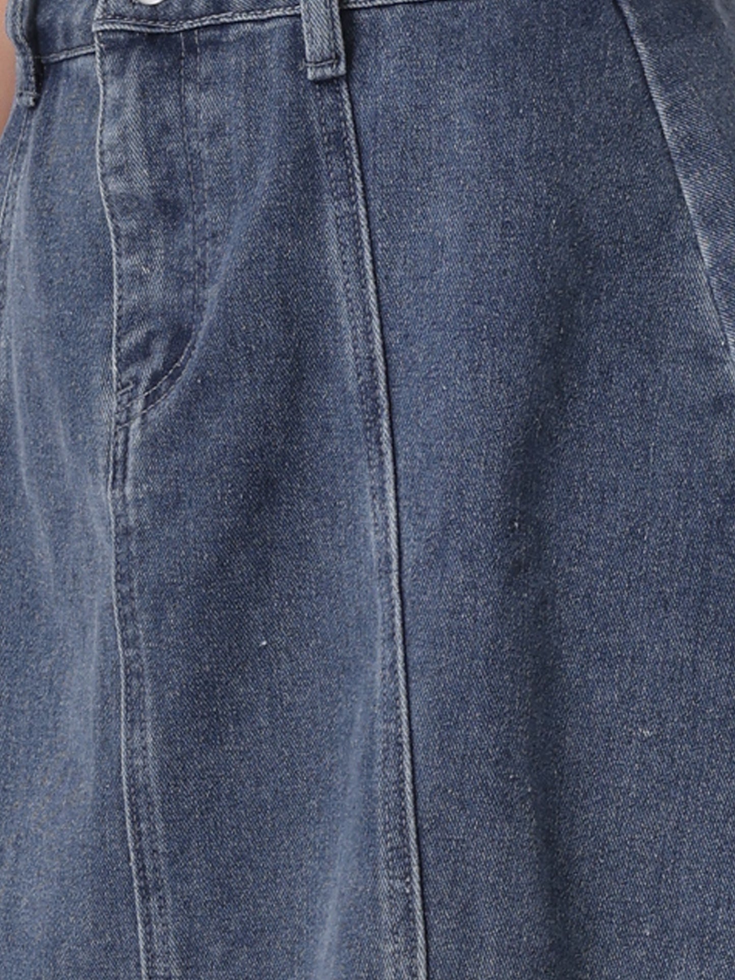 Women's Denim Skirt Overall Adjustable Strap Braces Mini Suspender Washed Jean Skirt