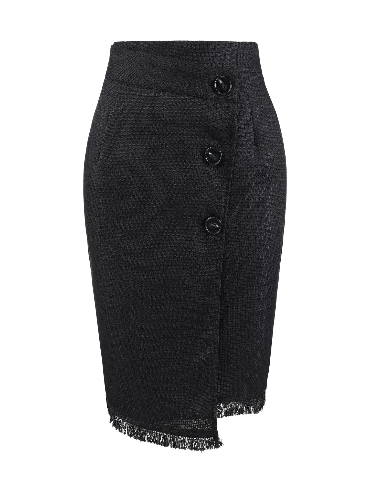 Falda de tweed para mujer, cintura alta, para oficina, trabajo, faldas cortas asimétricas