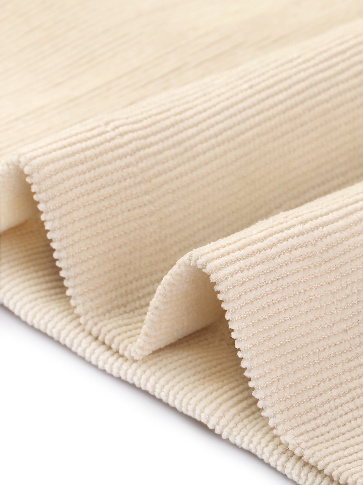 Women's High Waist Elastic Back A-Line Belted Winter Fall Midi Corduroy Skirt