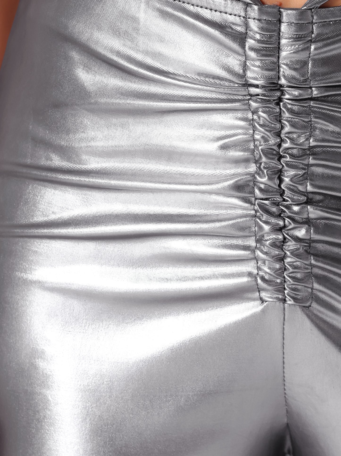 Women's Drawstring Metallic Wide Leg Pants Retro Partywear