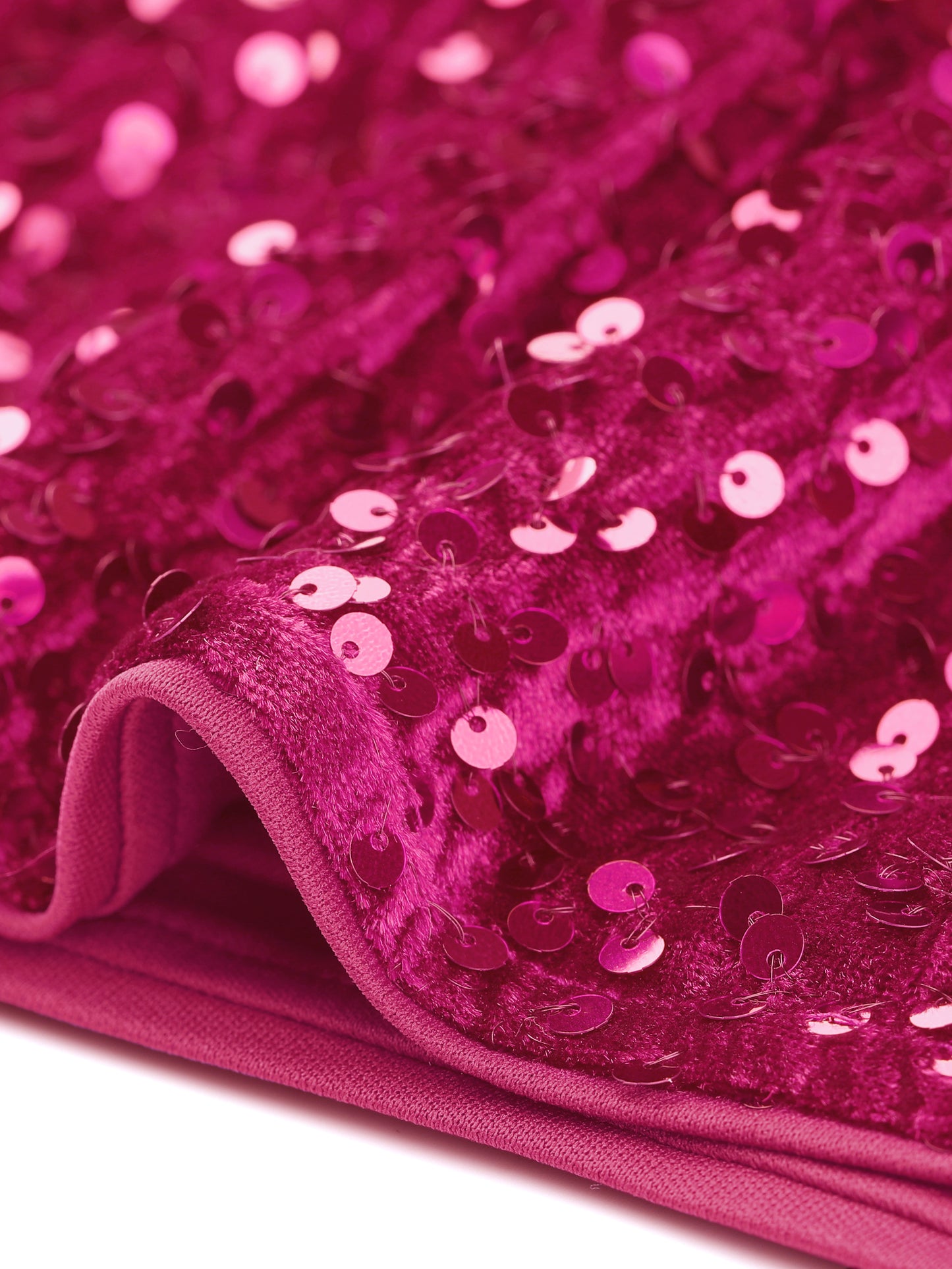 Women's High Waist Stretchy Velvet Sequin Sparkle Party Bodycon Mini Skirt