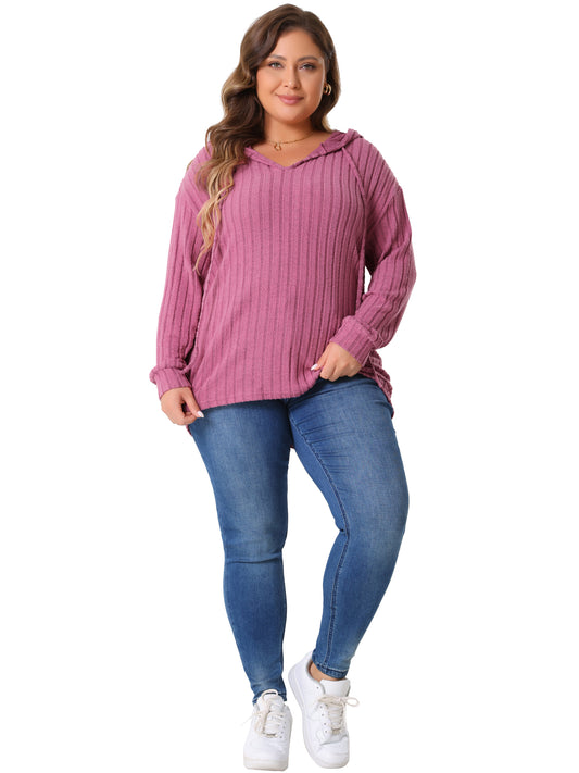 Women Plus Size Hoodies Pullover Lightweight Drawstring Sweatshirts Long Sleeve