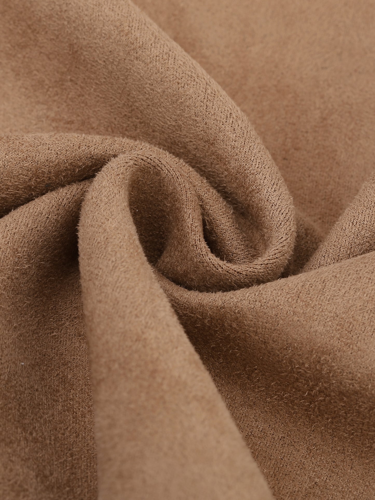 Women's Faux Suede Vintage High Waist Fringe Trim Stretch Bodycon Mini Skirt